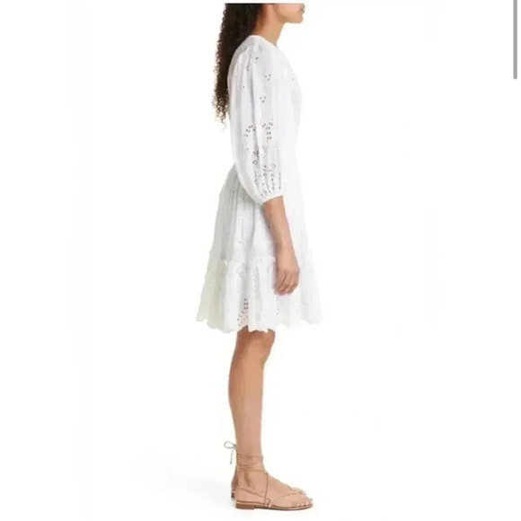 NWT By Timo White Eyelet Mini Dress size Medium - Picture 3 of 14